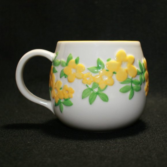 Lot of STARBUCKS 2007 Red and Yellow Flower Coffee Mugs Matching Set(No Returns) - Picture 14 of 16